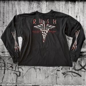 Rush Snakes & Arrows Tour 2007 Long Sleeve Shirt Cropped Rock Band Tee L